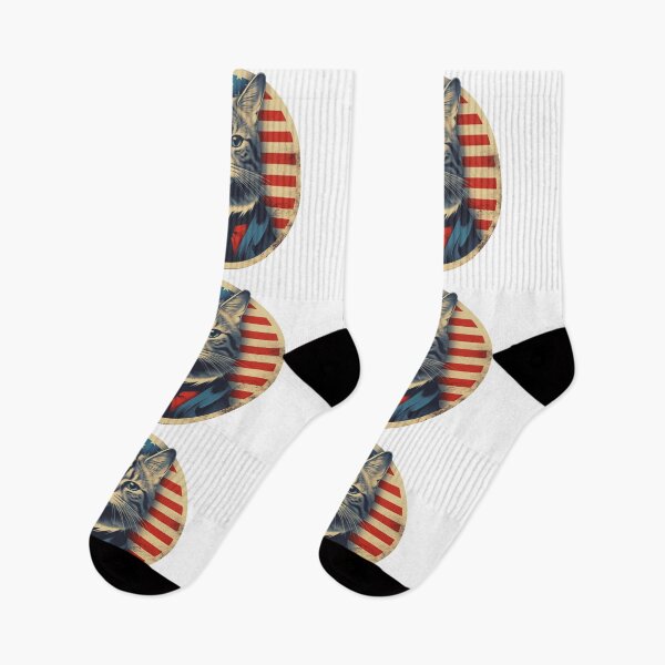 Item preview, American cat USA flag designed and sold by Szkicerka.