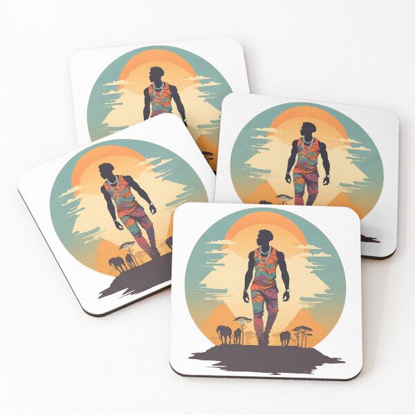 Item preview, “African Serenity: Man, Elephants and Savanna at Twilight” designed and sold by StellarValor.