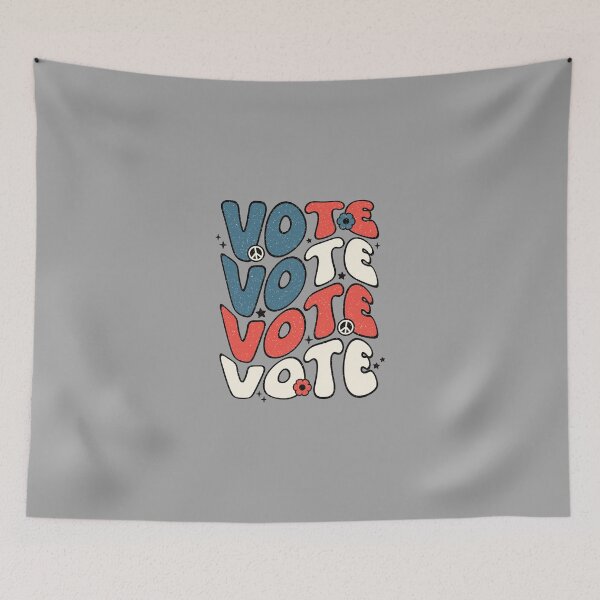 Item preview, Vote Vote Vote Retro Groovy Red, White, and Blue  designed and sold by ArtMeetsPizza.