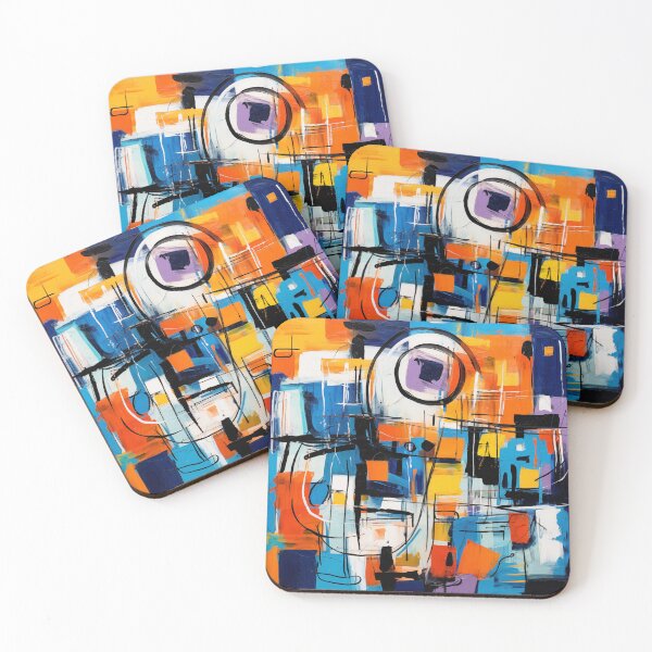 Aperçu de l'œuvre La collection Fiesta - Art moderne vibrant, design géométrique excentrique abstrait audacieux créée et vendue par NortonArt.