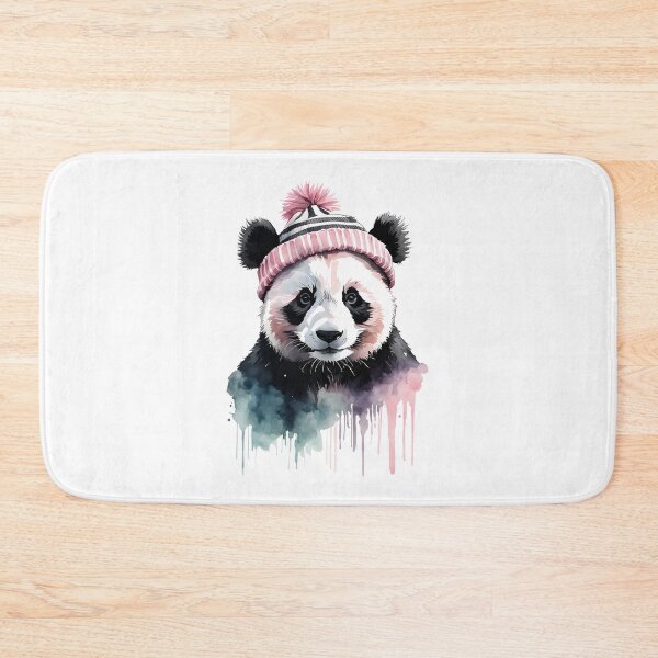 Item preview, Panda with pink bobble hat designed and sold by Naturitude.