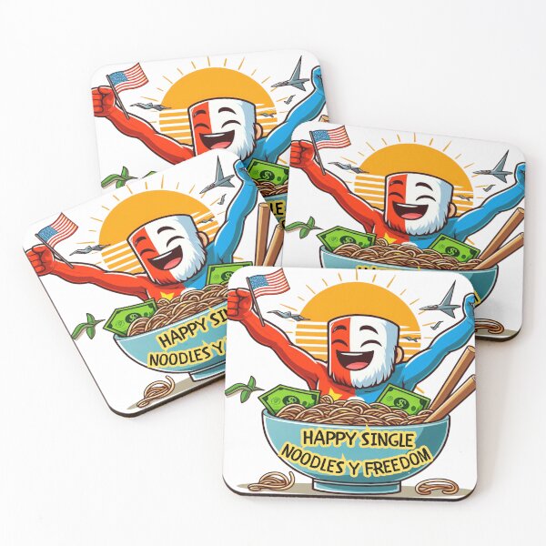 Item preview, "Happy Single: Noodles and Freedom Tee designed and sold by MrGraffo.