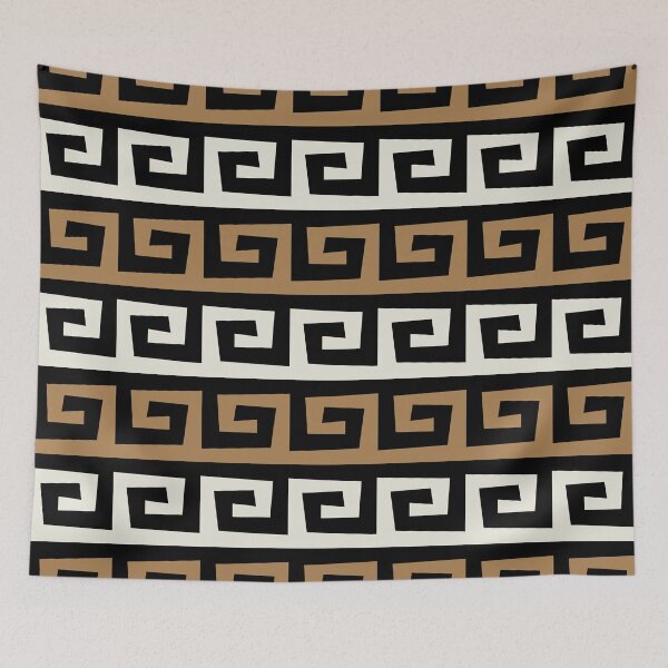 Item preview, Greek Key Pattern Black and Beige designed and sold by tonymagnerart.