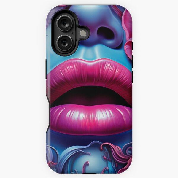 Psychedelic Rose Kiss iPhone Tough Case