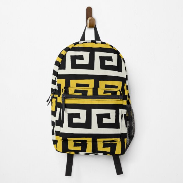 Item preview, Greek Key Pattern Black and Yellow designed and sold by tonymagnerart.