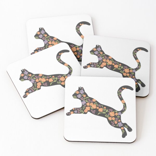 Item preview, Beautiful Flower Cat Leaping designed and sold by PlanetMarker.