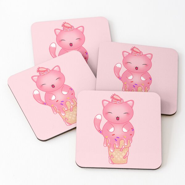 Item preview, Strawberry Ice Cream Cat designed and sold by TiffyChaa.