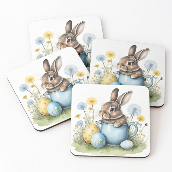 Item preview, Colorful Festive Easter Eggs Easter Bunny Spring Flowers Version 72 designed and sold by DreamingAwake1.