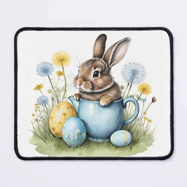 Item preview, Colorful Festive Easter Eggs Easter Bunny Spring Flowers Version 72 designed and sold by DreamingAwake1.