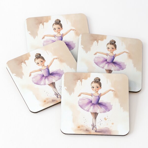 Item preview, Little Ballerina: Dance Practice in Sepia and Purple. designed and sold by NewtBoo.