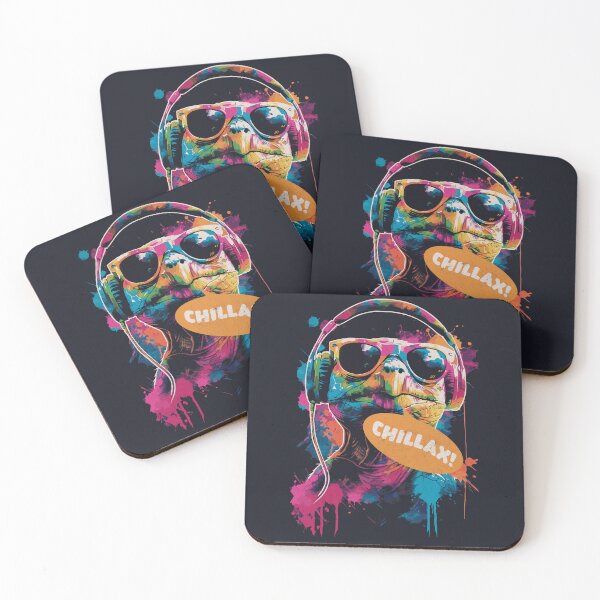 Item preview, "Chillax Tortoise" - Hipster Turtle with Headphones Graphic designed and sold by Sir Meow Meow.