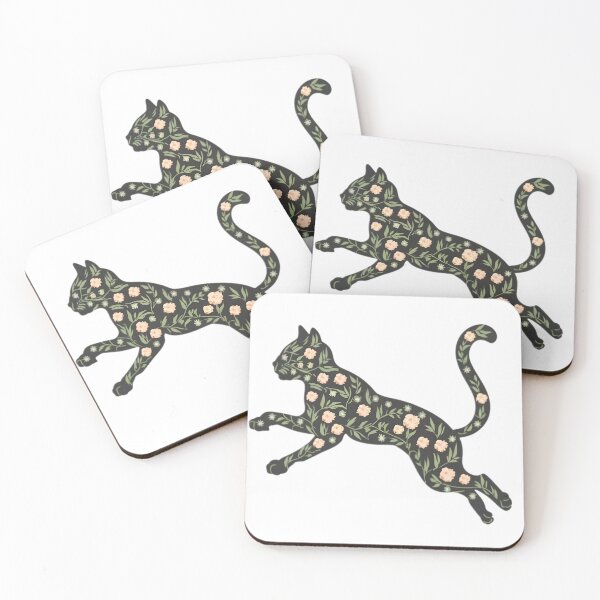Item preview, Beautiful Flower Cat Leaping designed and sold by PlanetMarker.