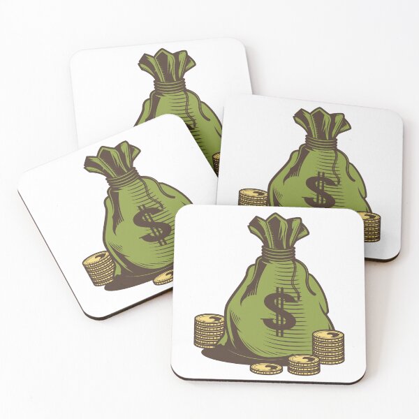 Item preview, Golden Prosperity: Intricate Illustration of a Money Sack Overflowing with Gold Coins designed and sold by OpsDesing.