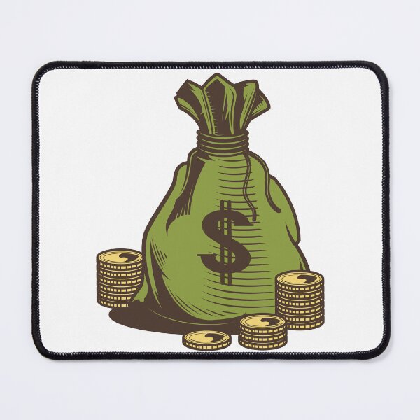 Item preview, Golden Prosperity: Intricate Illustration of a Money Sack Overflowing with Gold Coins designed and sold by OpsDesing.