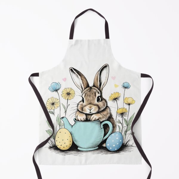 Item preview, Colorful Festive Easter Eggs Easter Bunny Spring Flowers Version 16 designed and sold by DreamingAwake1.