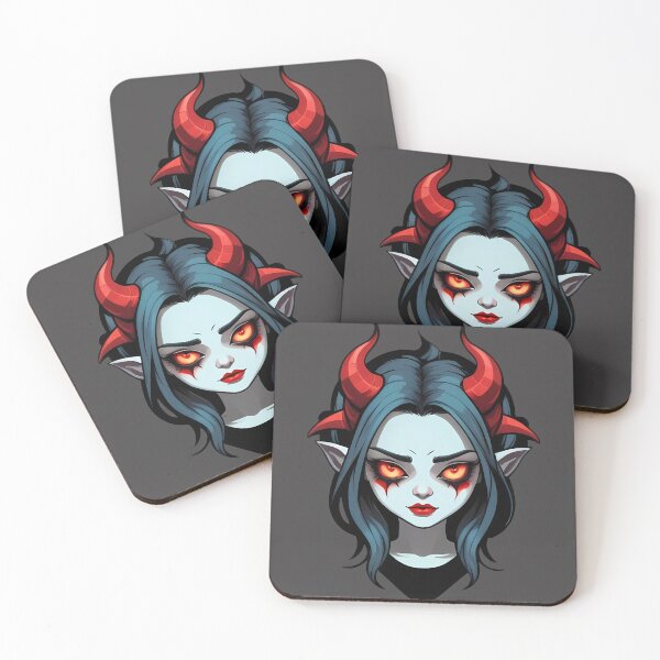 Item preview, Demon Girl - Blue Girl Portrait designed and sold by MadnessEnvelope.