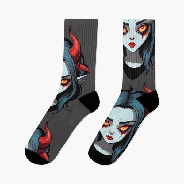 Item preview, Demon Girl - Blue Girl Portrait designed and sold by MadnessEnvelope.