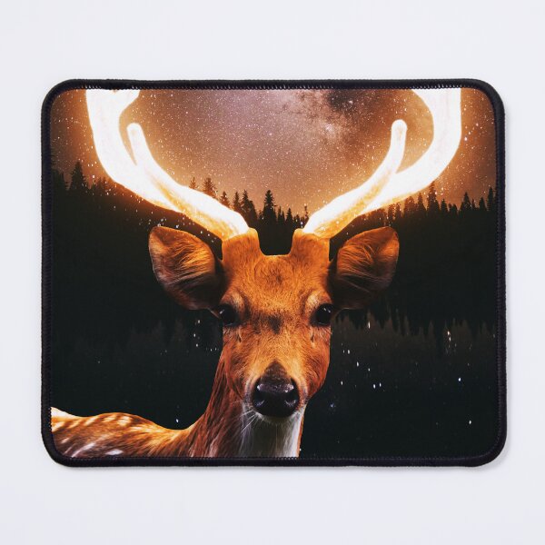 Item preview, Deer with Glowing Antlers at Night designed and sold by ShopJoel.