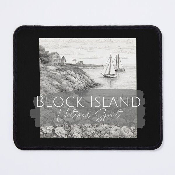 Item preview, Block Island Rhode Island Illustration Travel Design designed and sold by EarthArtDesigns.