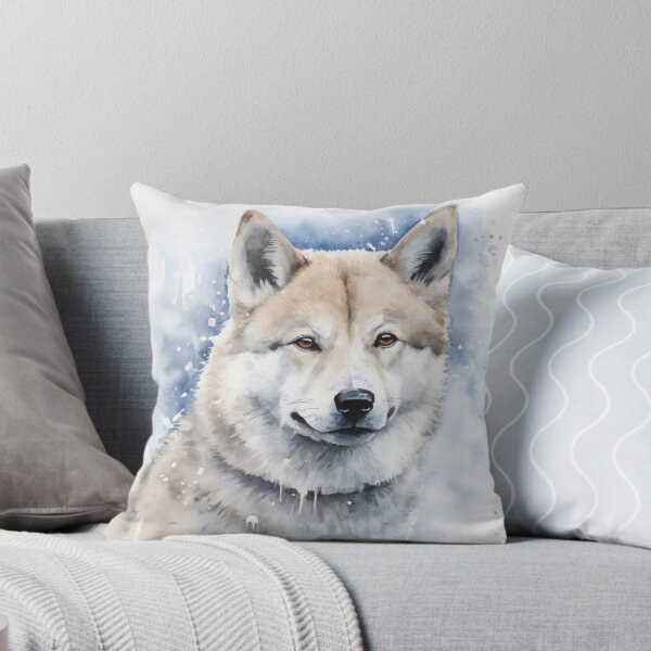 Item preview, Watercolor Portrait of an Akita designed and sold by Samuelsboro.