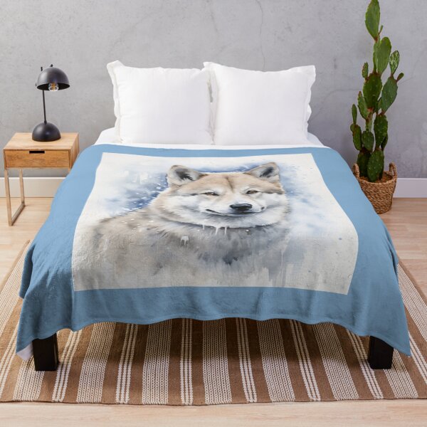 Item preview, Watercolor Portrait of an Akita designed and sold by Samuelsboro.