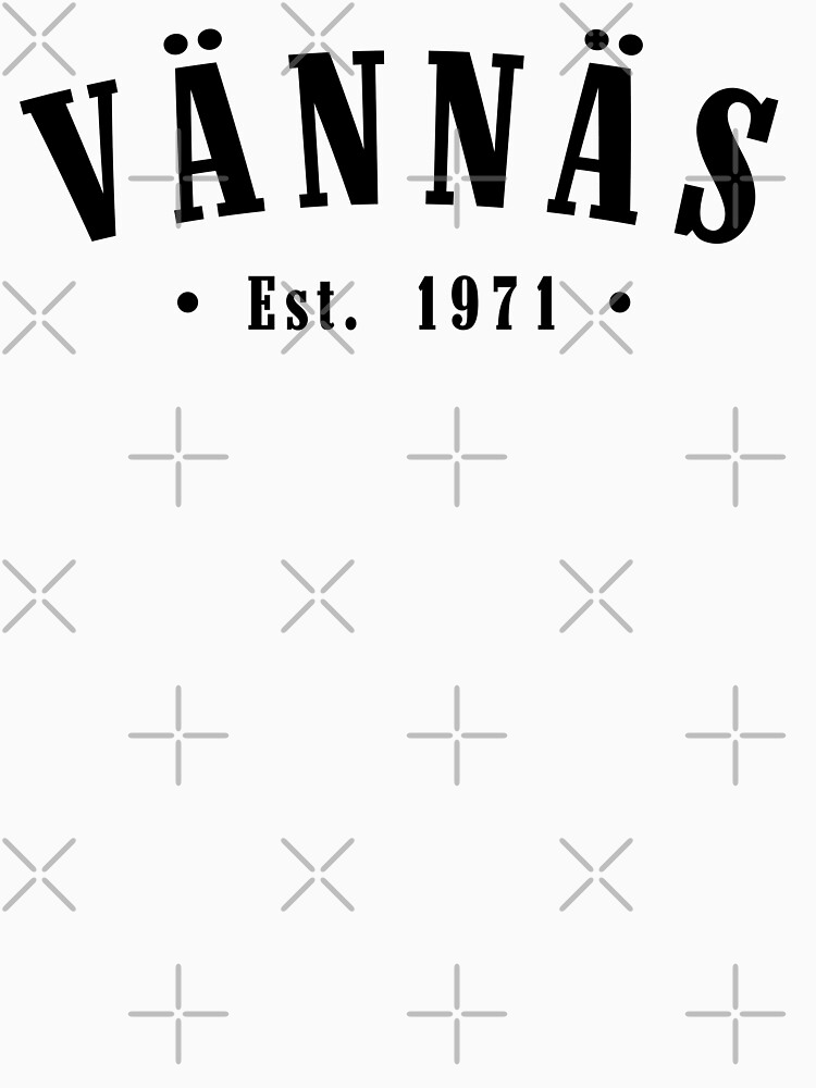 Thumbnail 7 of 7, Classic T-Shirt, Vännäs Västerbotten Sweden Est. 1971 Black Letter Sverige designed and sold by establishedwear.