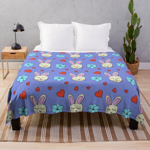 Item preview, Little bunny on a blue background designed and sold by VauKaArtShop.