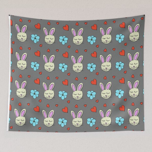 Item preview, Little bunny on a gray background designed and sold by VauKaArtShop.