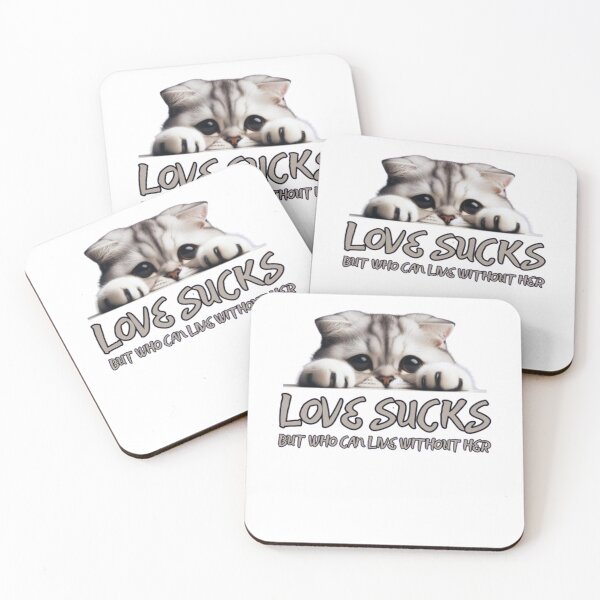 Item preview, LOVE SUCKS, I LOVE, YOU, BABY, HE, SHE, THEY, CAT'S, Pet's, VALENTINE'S DAY, GIRLFRIEND, BOYFRIEND, TYPOGRAPHY,  designed and sold by 2012DreamVision.