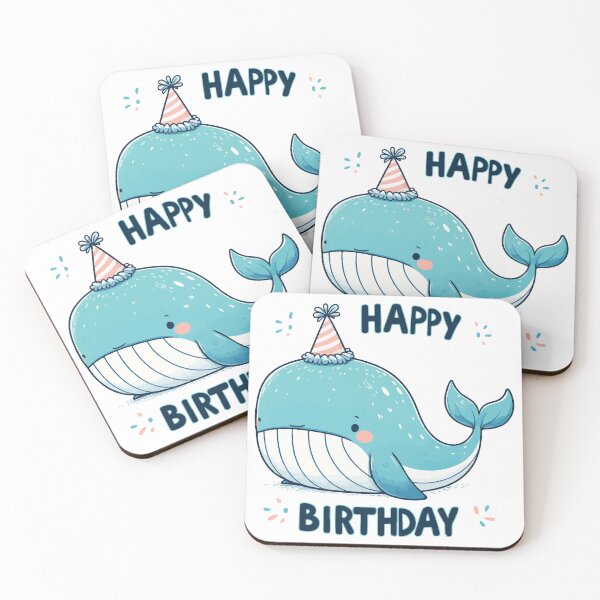 Artikelvorschau, Kawaii Alles Gute zum Geburtstag Blauwal entworfen und verkauft von TomFrontierArt.