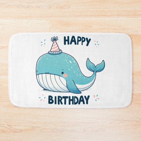 Artikelvorschau, Kawaii Alles Gute zum Geburtstag Blauwal entworfen und verkauft von TomFrontierArt.