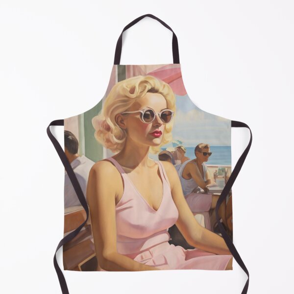 Item preview, Painting of a woman in a beach cafe designed and sold by Working-Woman.