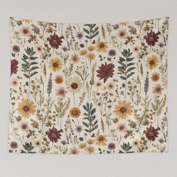 Item preview, Pressed Boho Wildflowers Cottagecore Botanical Floral Pattern designed and sold by Trendz by Ami.