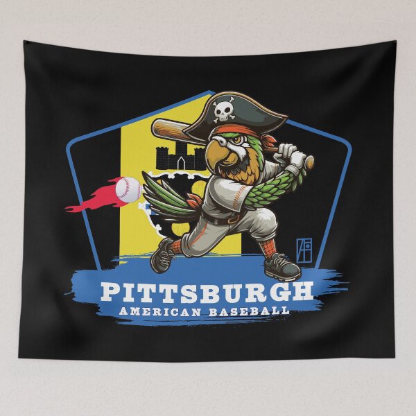 Item preview, USA - American BASEBALL - Pittsburgh - Baseball mascot - Pittsburgh baseball designed and sold by ArtProjectShop.