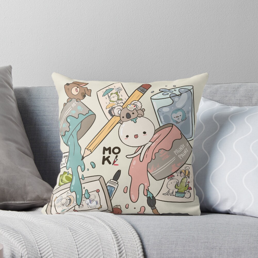 Item preview, Throw Pillow designed and sold by mokioki.