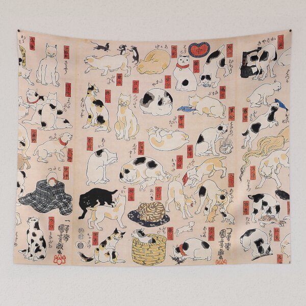 Item preview, Cats Suggested as the Fifty-three Stations of Tokaido - Traditional Japanese Illistration designed and sold by HistorySimple.