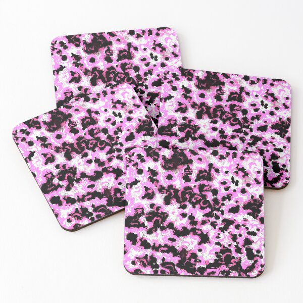 Item preview, Black and pink abstract pattern designed and sold by MariDaniArt.
