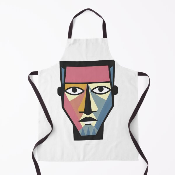 Item preview, cubist face with exaggerated geometric shapes.sticker. designed and sold by ArtshirtGroup.