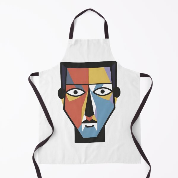 Item preview, cubist face with exaggerated geometric shapes.sticker, designed and sold by ArtshirtGroup.