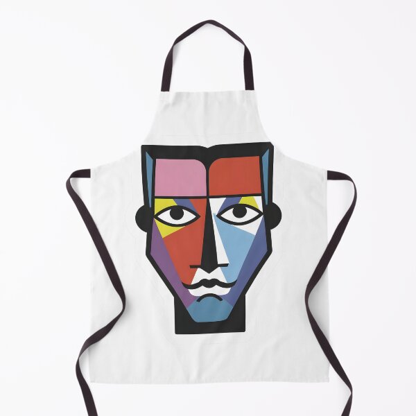 Item preview, cubist face with exaggerated geometric shapes.sticker.. designed and sold by ArtshirtGroup.