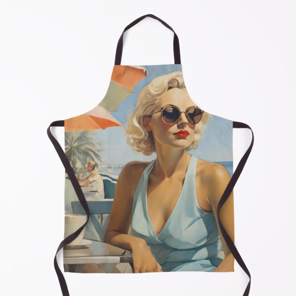 Item preview, Painting of a woman in a beach cafe designed and sold by Working-Woman.