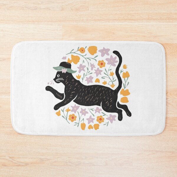 Item preview, Beautiful Flower Cat With Hat Leaping designed and sold by PlanetMarker.