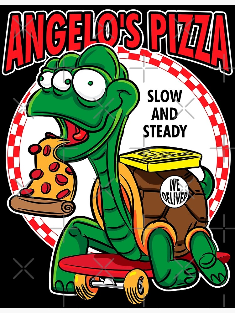Angelo'S Pizza Mutant Turtle Skateboard Pizza Delivery