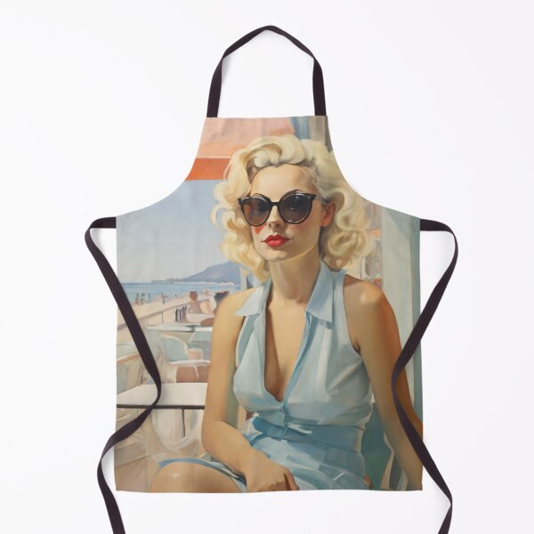 Item preview, Painting of a woman in a beach cafe designed and sold by Working-Woman.