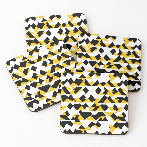 Item preview, Triangle Yellow and Black Abstract Pattern  designed and sold by palaco210.