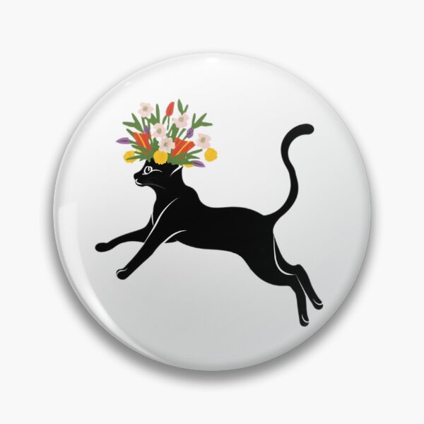 Artikelvorschau, Schöne Blumenkatze springt entworfen und verkauft von PlanetMarker.
