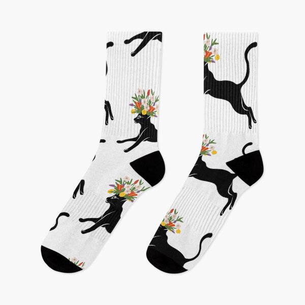 Item preview, Beautiful Flower Cat Leaping designed and sold by PlanetMarker.