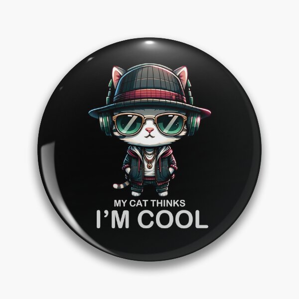 Item preview, Cat with headphones (white text) designed and sold by perfect-radius.