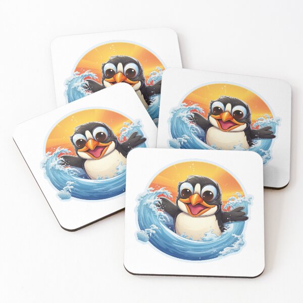 Item preview, Penguin Paradise: Catch Beach Vibes with Redbubble designed and sold by digizonebydas.