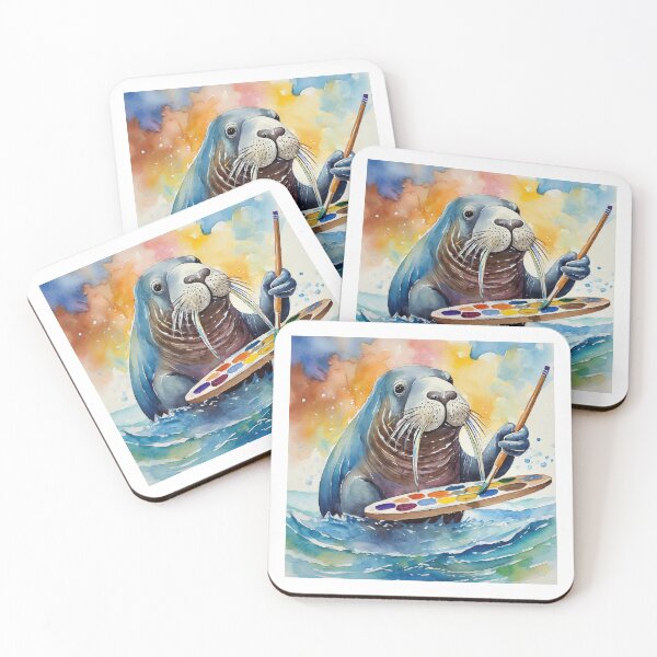 Item preview, Whimsical Walrus Painter designed and sold by omerfdln34.